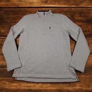 Woolrich Sweater Adult Medium Cream Tan Casual Zip Outdoor Sweatshirt Mens